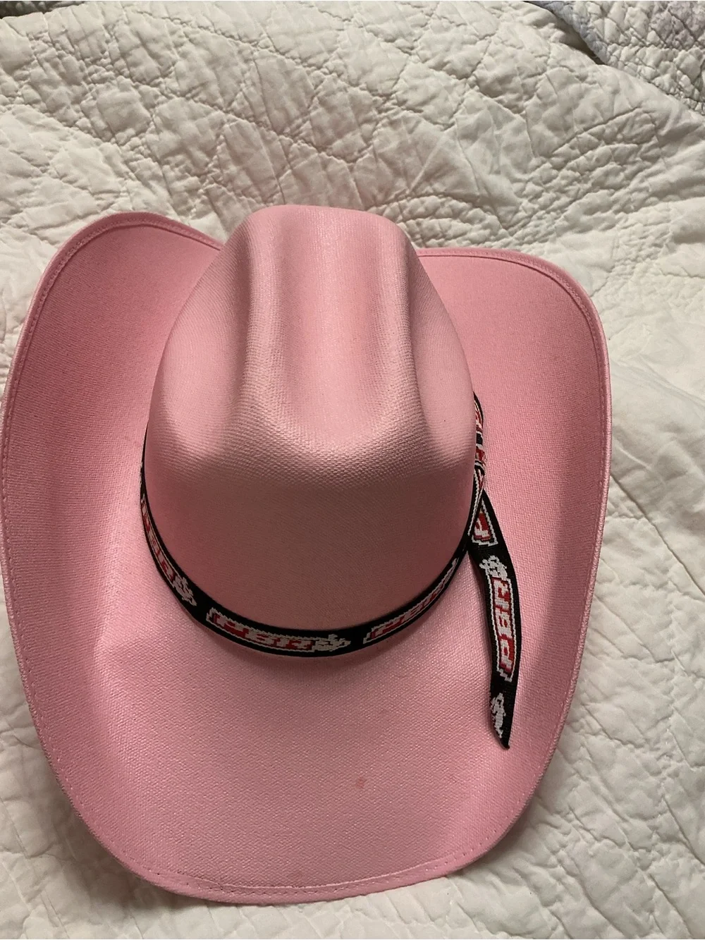 PBR bullhide pink Western Cowboy Hat with Decorative Band